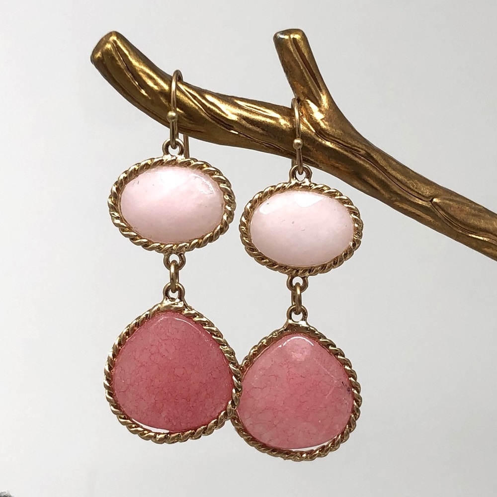 Tonal Stone Drop Earrings